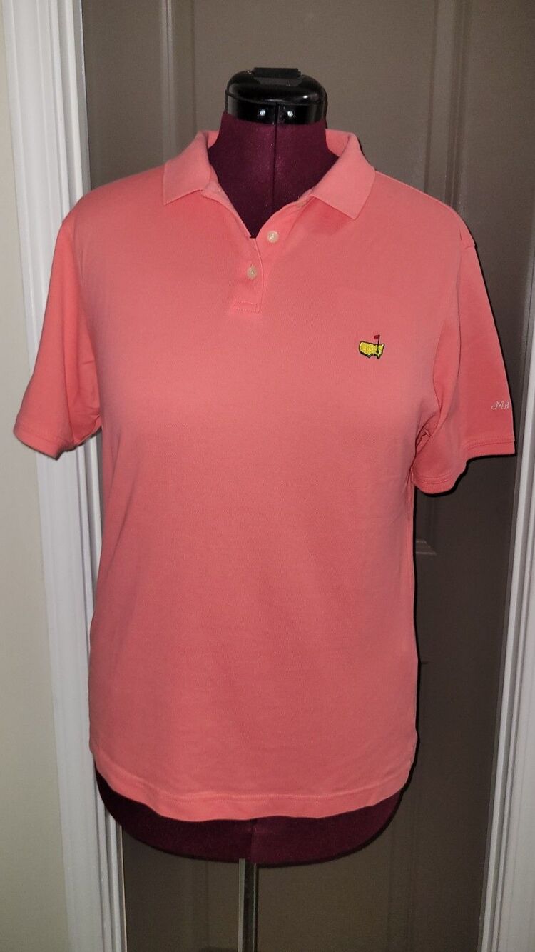 Masters Collection Polo Golf Shirt Pink Cotton Embroidered Women's XL Flawed
